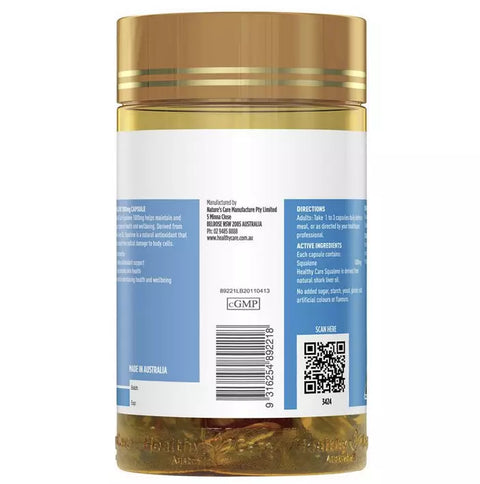 Healthy Care Squalene 1000mg 200 Capsules