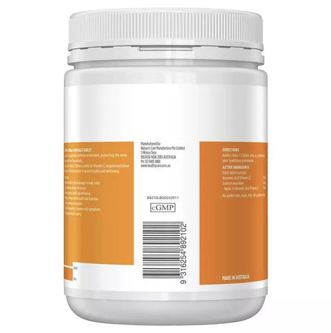 Healthy Care Vitamin C 500mg Chewable 500 Tablets