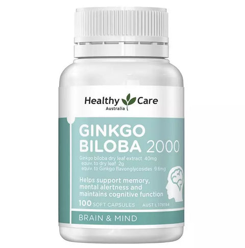 Healthy Care Ginkgo Biloba 2000 Softgel - 100 Capsules