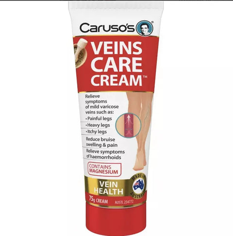 Carusos Natural Health Veins Care Cream 75g