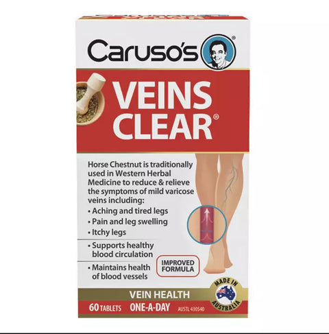 Carusos Veins Clear 60 Tablets